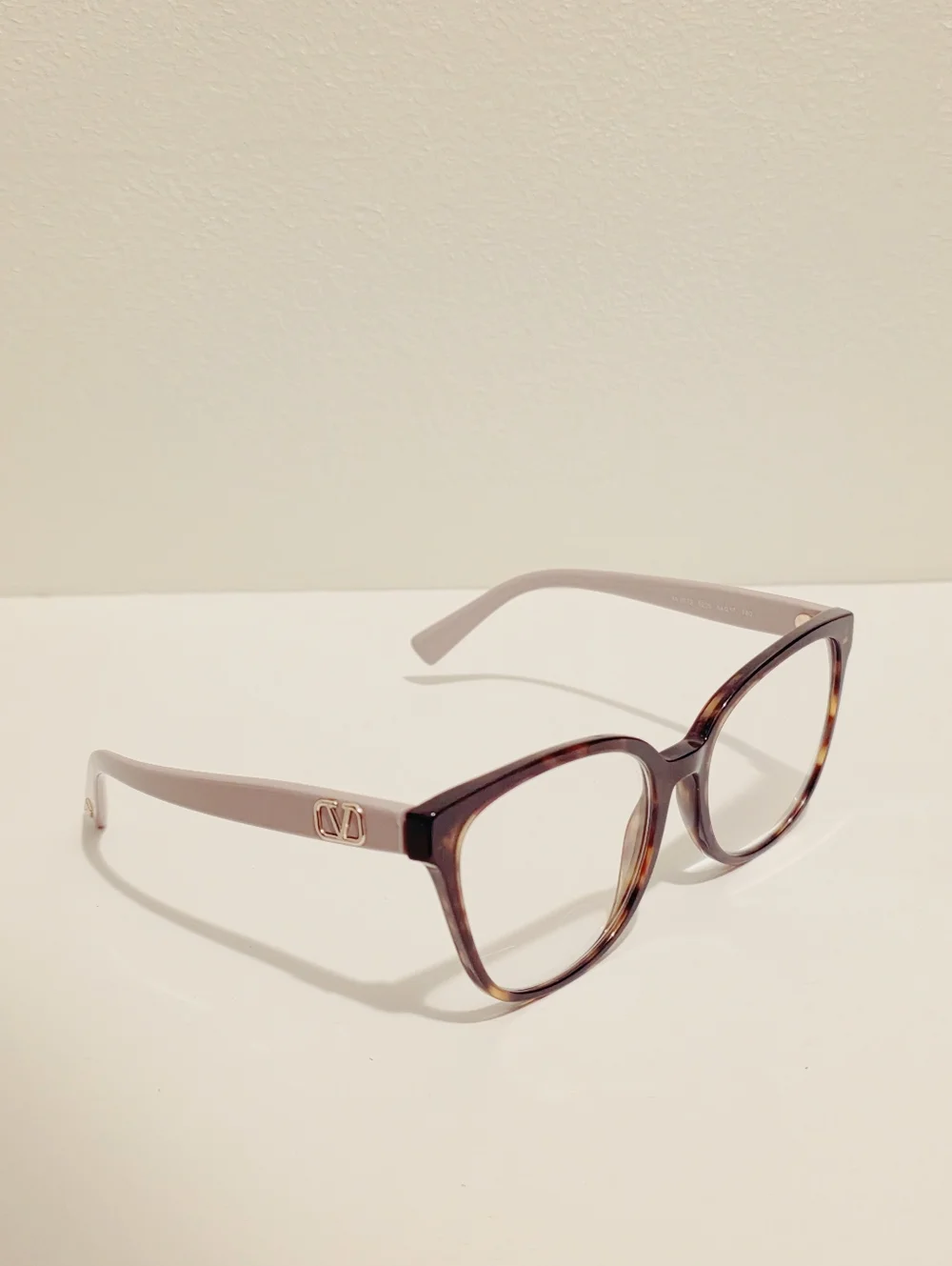 Authentic Valentino VA 3072 5205 Tortoiseshell & Blush Pink Cat-Eye Eyeglasses